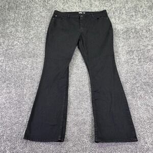 Lee Jeans Womens 20 Black Regular Fit Bootcut Mid Rise Stretch Dark Denim